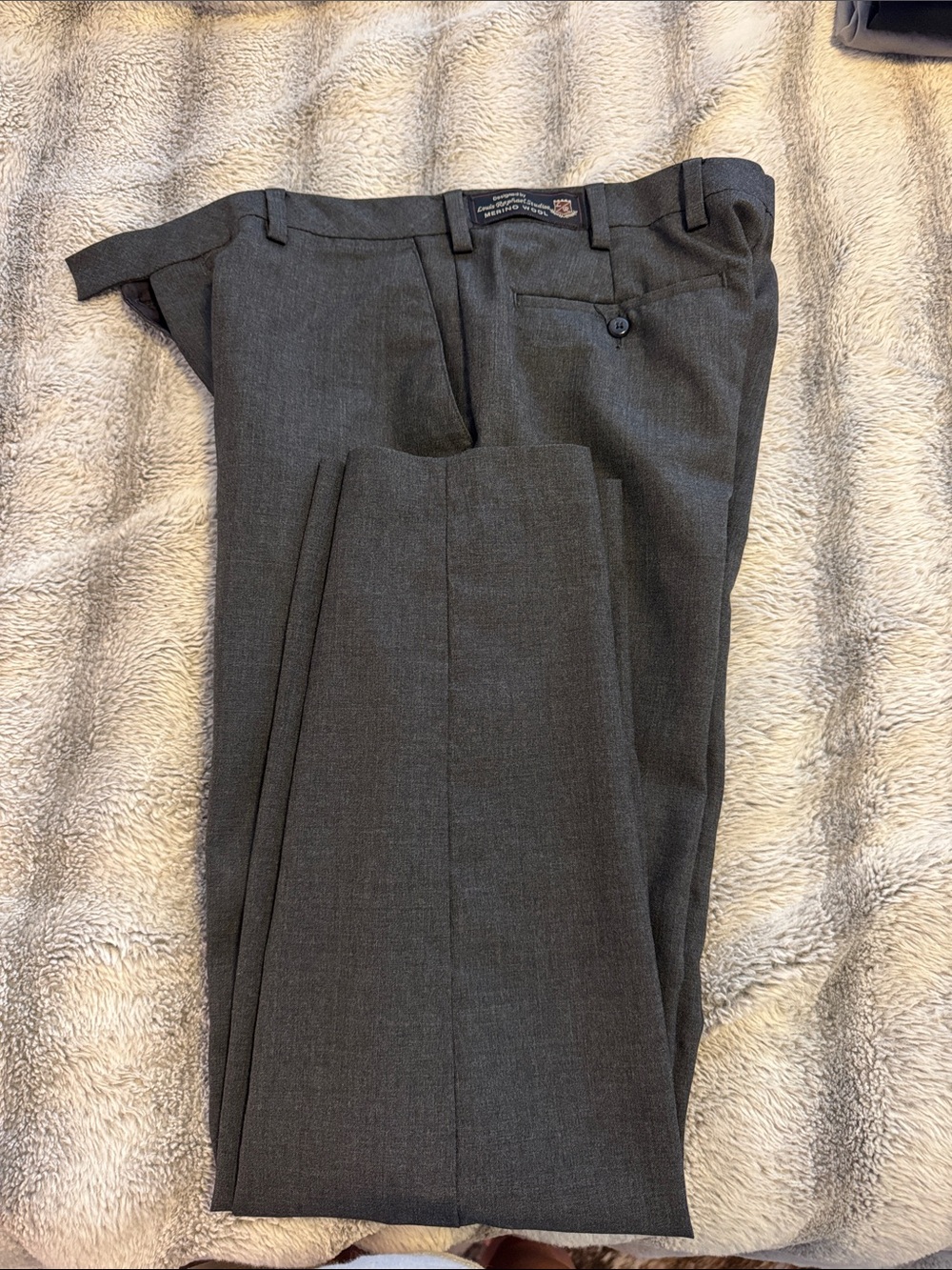 Louis Raphael Men's Dark Gray Dress Pants